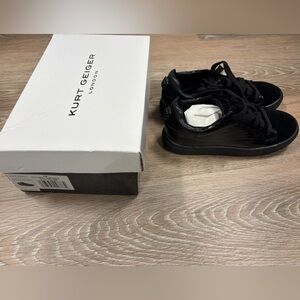 Kurt Geiger Black Laney Croc Sneakers